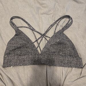 Victoria’s Secret PINK Marled Gray Strappy Traingle Bonded Bralatte M
